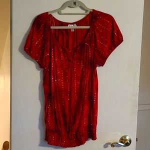 Dressbarn Red 1X Blouse /Tunic